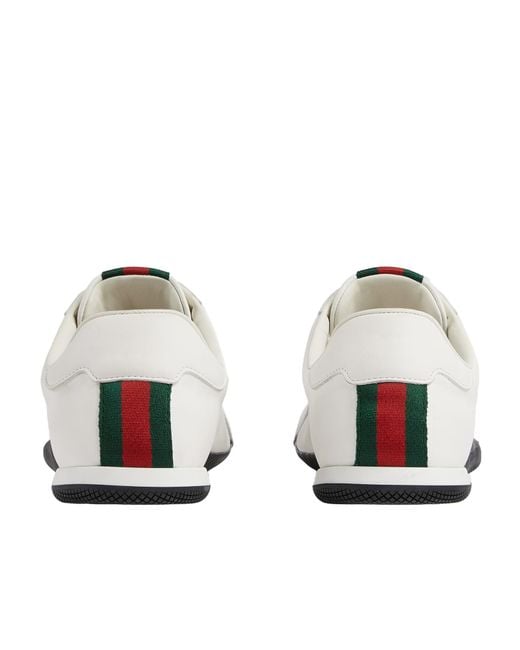 Gucci White Apos;S Shift Leather Low-Top Sneakers for men