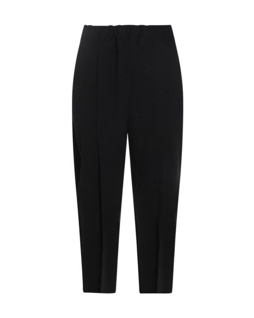 Issey Miyake Black Campagne Tapered Pleated Trousers