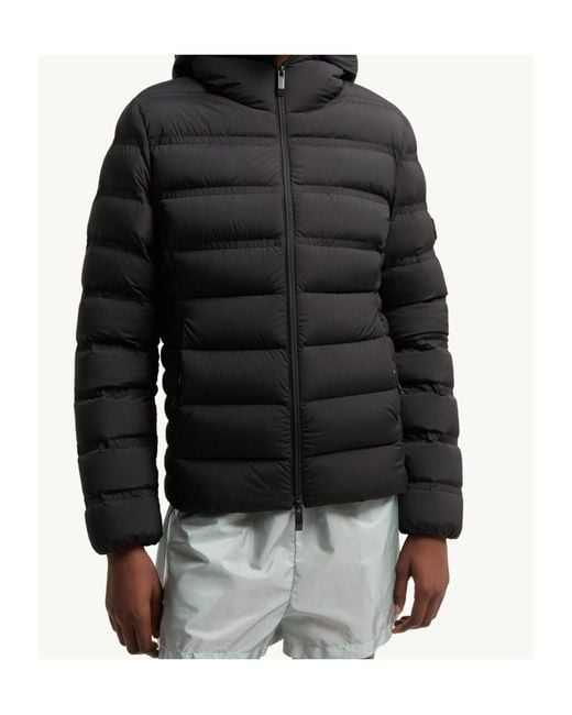 Moncler Black Alete Hooded Short Down Jacket
