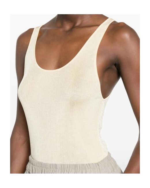 Frankie Shop Natural Crew-Neck Vest