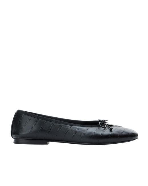 Alexander Wang Black Key-Detail Quilted Ballet Flats