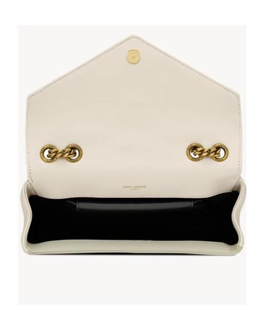Saint Laurent White Loulou Matelassé Small Shoulder Bag