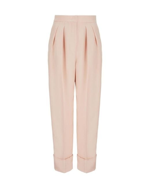 Giorgio Armani Natural Mid Rise Glitter Detailed Trousers