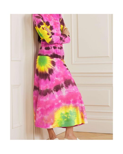 Gabriela Hearst Pink Tie-Dye Skirt