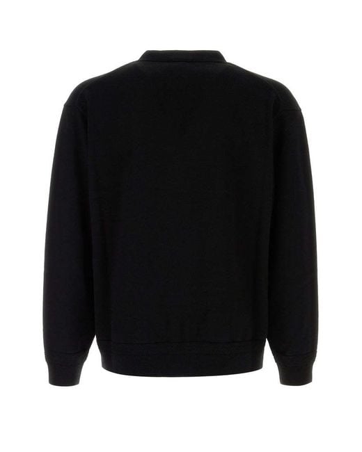 KENZO Black V-Neck Buttoned Cardigan for men