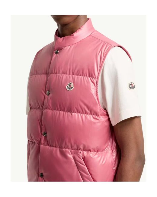 Moncler Pink Restigo Quilted Padded Gilet for men