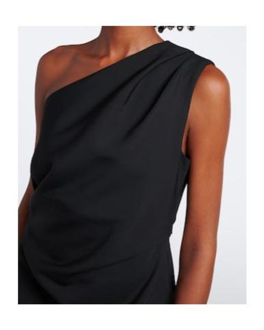 Rohe Black Layered One-Shoulder Dress
