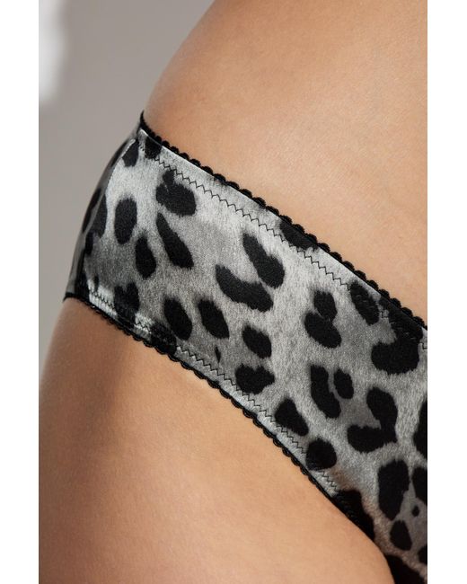 Dolce & Gabbana Black Leopard-Printed Briefs