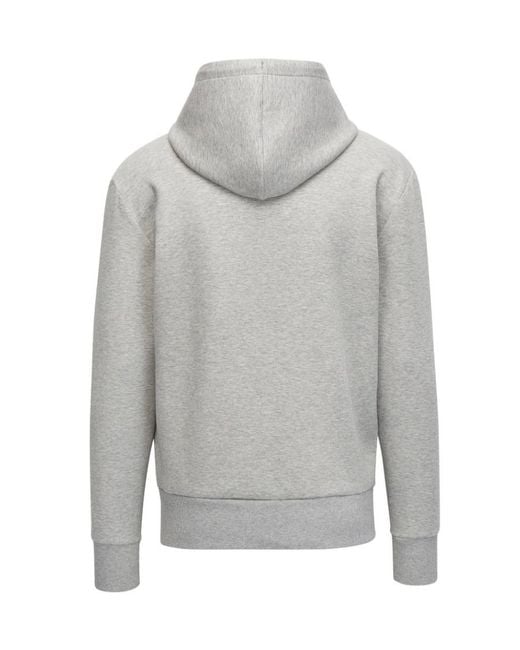 Boss Gray Logo Hooded Sweater for men