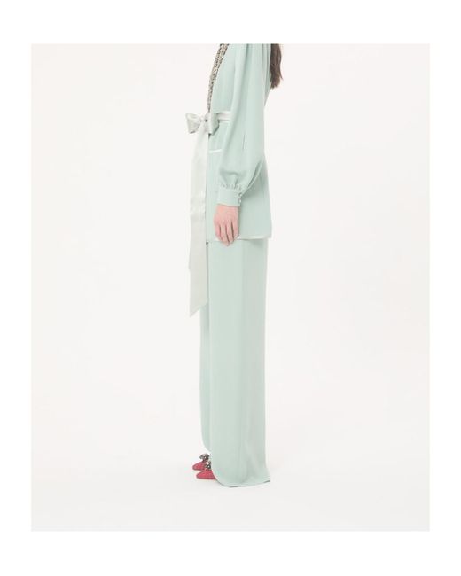 Valentino Green Cady Couture Trousers