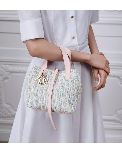 Dior Gray Small Toujours Vertical Tote Bag