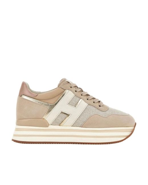 Hogan Natural Midi H483 Lace-Up Sneakers