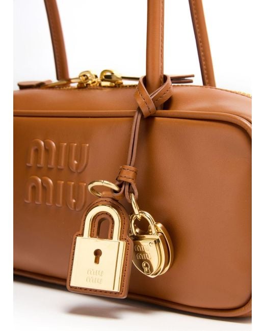 Miu Miu Brown Arcadie Big Leather Bag