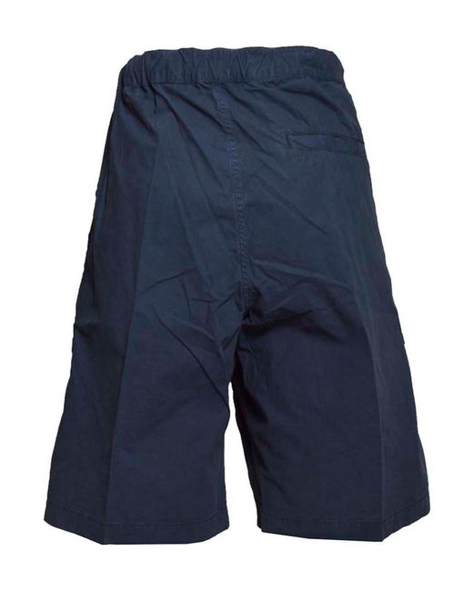 Aspesi Blue Logo Patch Bermuda Shorts for men