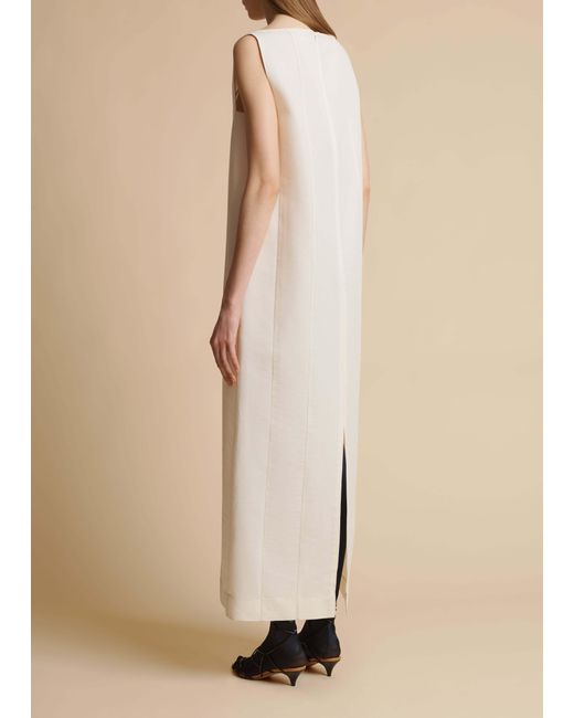Khaite White Martay Sleeveless Dress