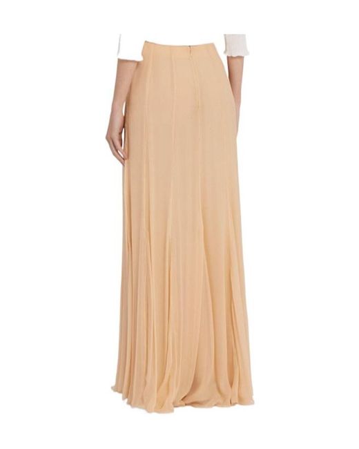 Chloé Natural Silk Mousseline Long Skirt
