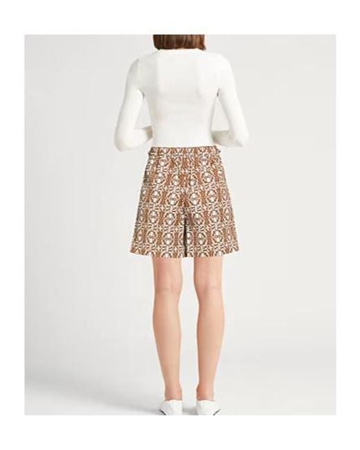 Max Mara Natural Printed Bermuda Shorts