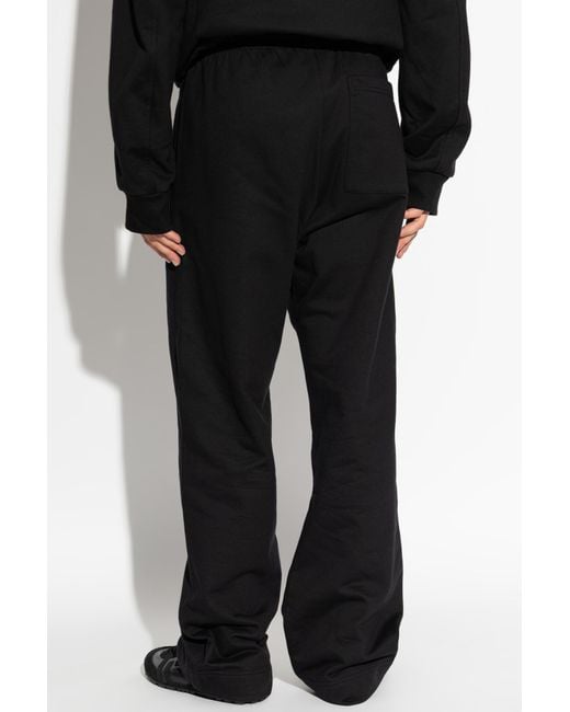 Dries Van Noten Black Schwarz Sweatpants Mit Geradem Bein for men