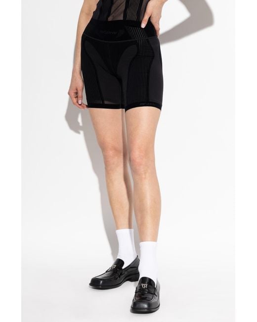 M I S B H V Black Stretch-Design Shorts