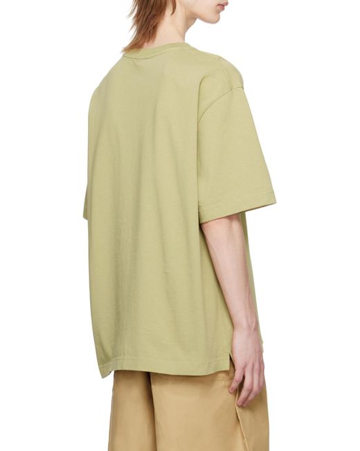 Maison Kitsuné Natural Maison Kitsuné Bold Fox Head Patch Crewneck T-Shirt for men