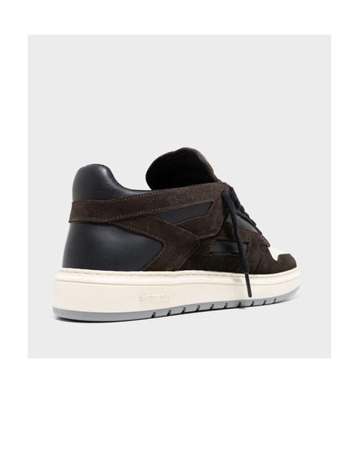 Represent Black Reptor Panelled Lace-Up Sneakers for men