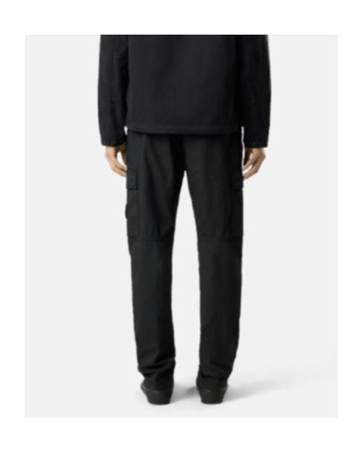 Stone Island Black Tapered Cargo Trousers for men