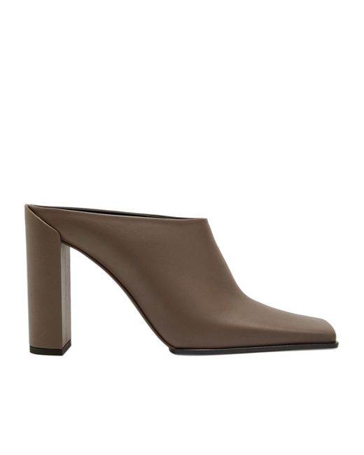 Alaïa Brown 90 Leather Mules