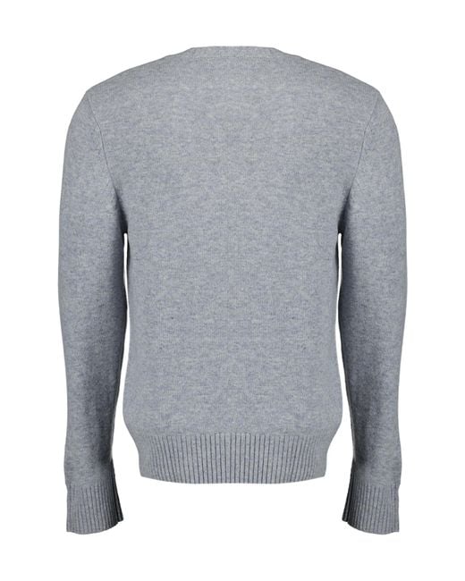 Officine Generale Gray Officine Générale Mycrew Crew Neck Knitted Sweater for men