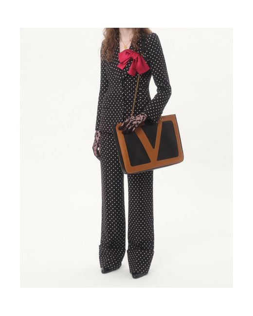 Valentino Gray Supergran Polka Dot Printed Pants