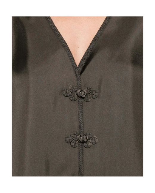 Rohe Brown Voluminous Peplum Top