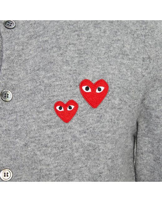 Comme des Garçons Gray Doublewappen Cardigan