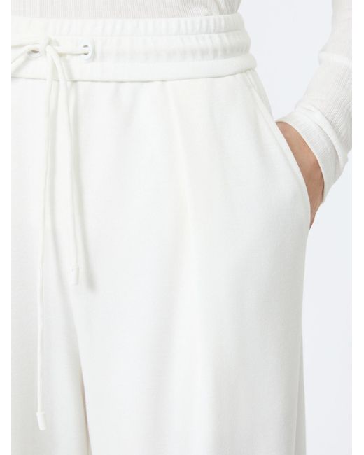 Max Mara White Drawstring Casual Pants