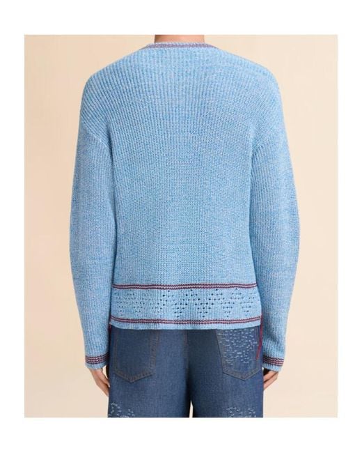 Marni Blue Mending Sweater for men