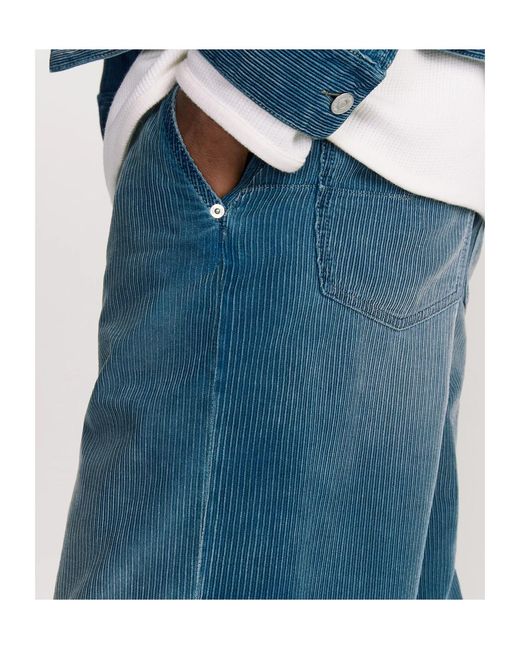 Dior Blue Homme Mid-Rise Corduroy Pants for men