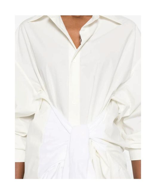 MM6 by Maison Margiela White Panelled Shirt