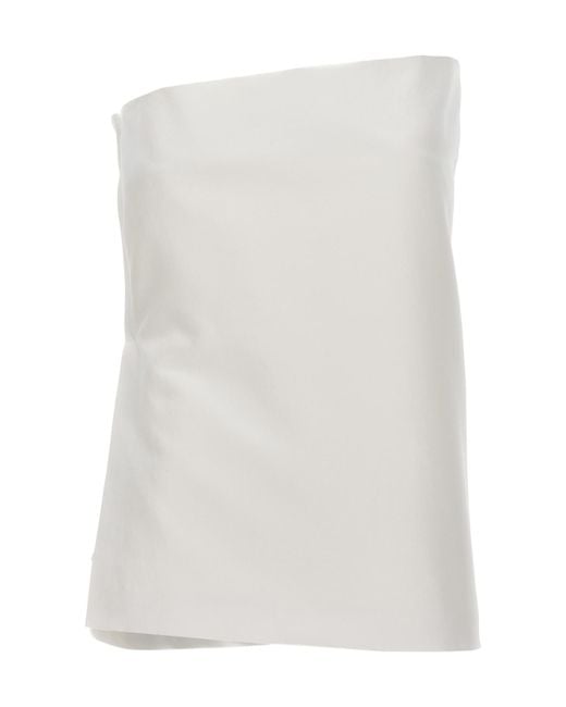 Sportmax White Bare Shoulder Vest