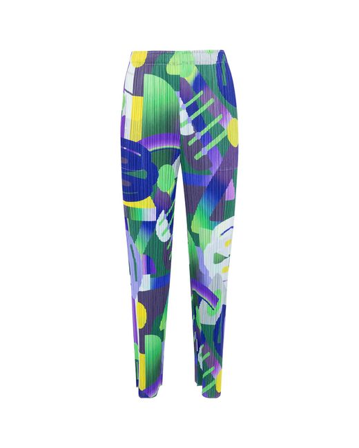 Pleats Please Issey Miyake Blue Pleated Trousers