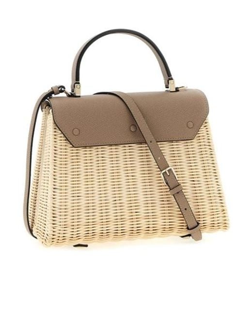 Valextra Natural Iside Vimini Medium Handbag