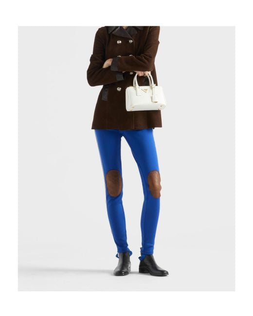 Prada Blue Fleece Leggings
