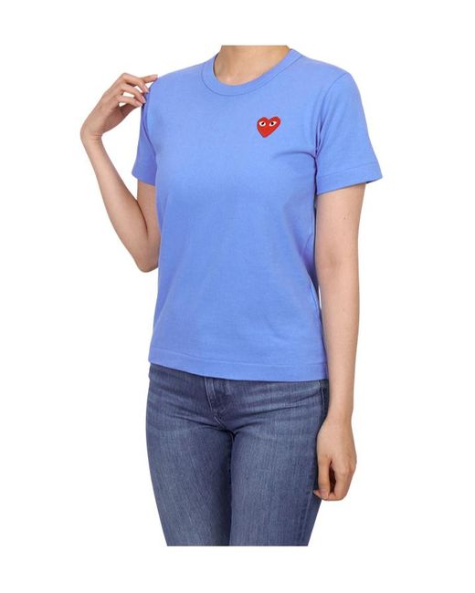 Comme des Garçons Blue Crew Neck T-Shirt