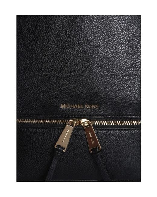 Michael Kors Black Medium Rhea Backpack