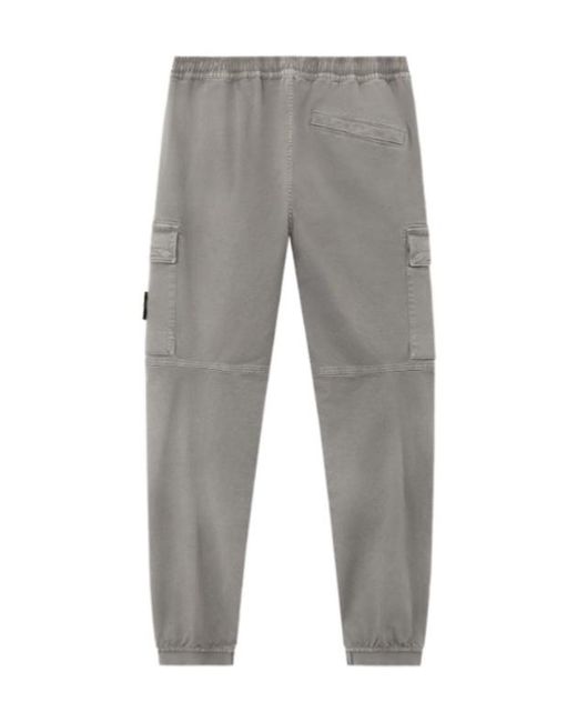 Stone Island Gray Regular-Tapered-Fit Jogger Trousers With Elastic Waist for men
