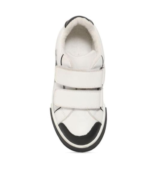 Dolce & Gabbana White Logo Printed Low-Upper Sneakers