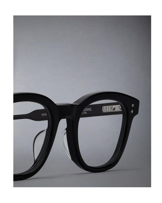 Thom Browne Black Eyewear Rectangular Frame Glasses for men