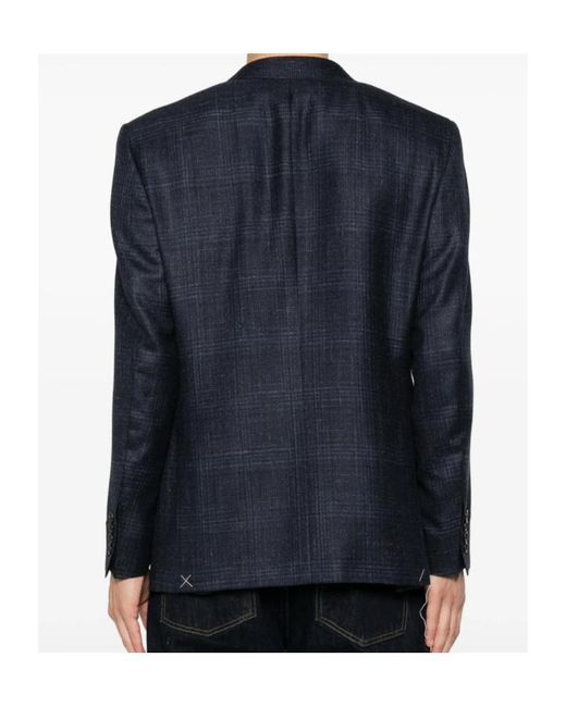 Canali Blue Single-Breasted Suit Jacket for men