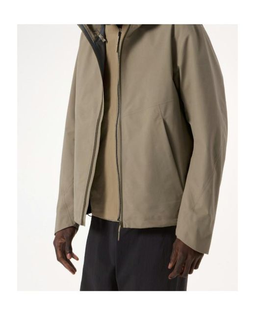 Veilance Brown Arris Hooded Jacket for men