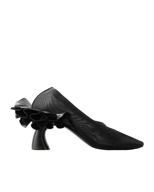 Dries Van Noten Black Curved High Heels