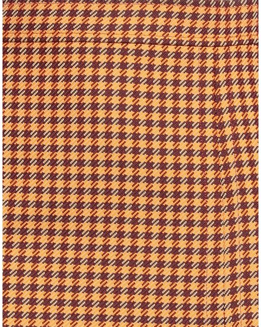 Marni Brown Plaid Wool-Blend Midi Skirt