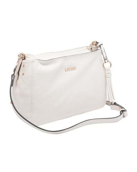 Liu Jo Natural Logo Lettering Shoulder Bag