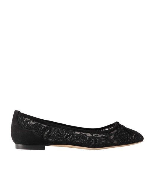 Manolo Blahnik Black Bow Ballet Flats